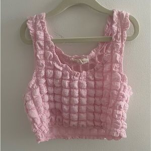 pink size xs LA hearts pacsun bubble cropped top